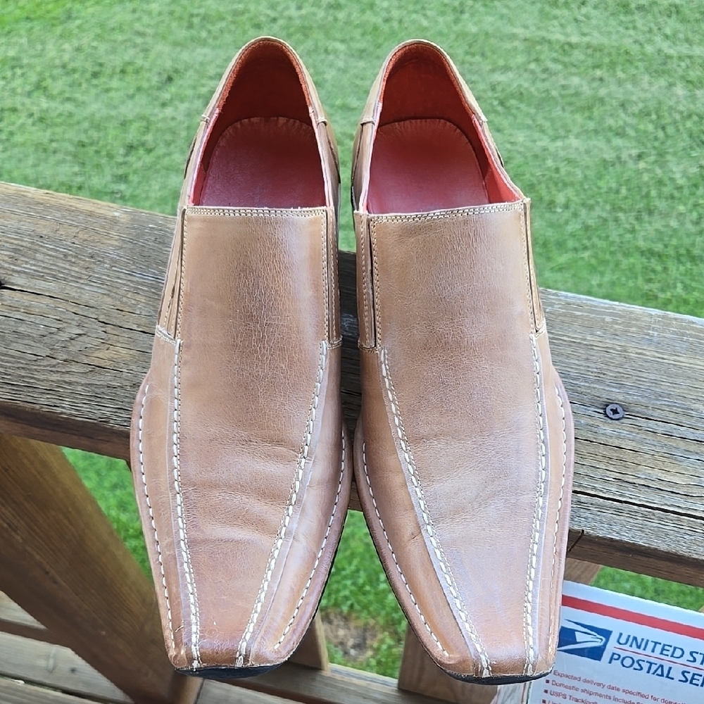 ALDO Men's Tan POINT TOE Dress Slip-On Shoes 43